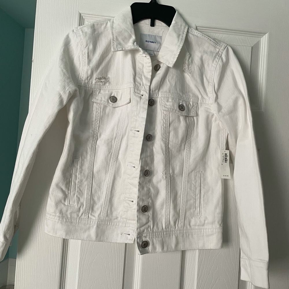 White jean jacket. New with tags!